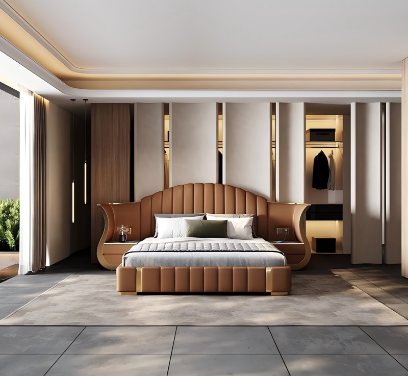 Lit intégré à double armoire ｜ Double plaisir de rangement et de sommeil luxueux
