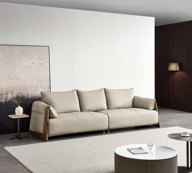 Canapé confortable en cuir de haute qualité