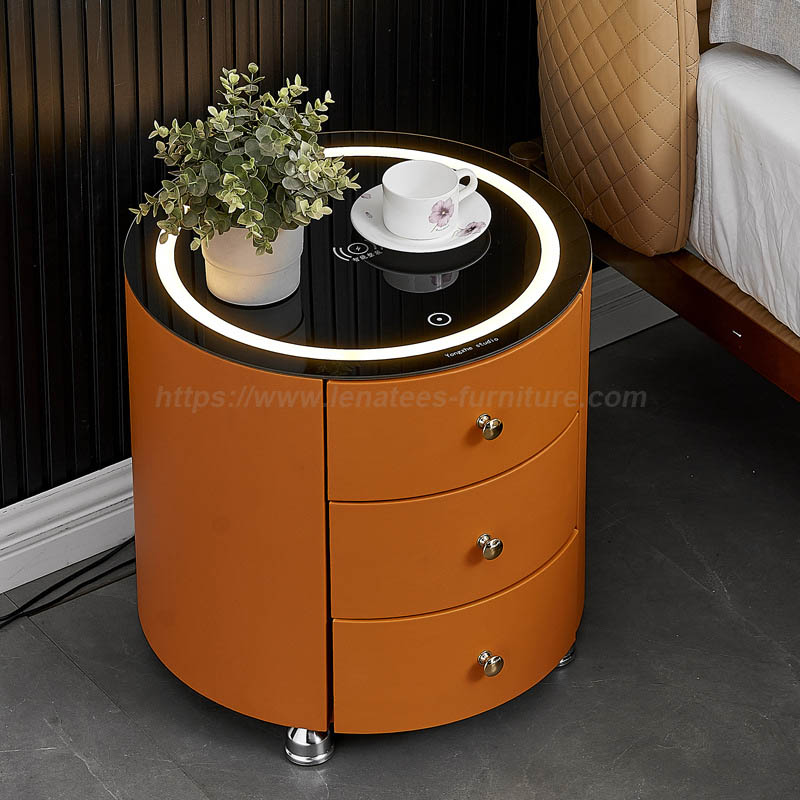 Table de nuit de rangement de chambre à coucher de luxe
