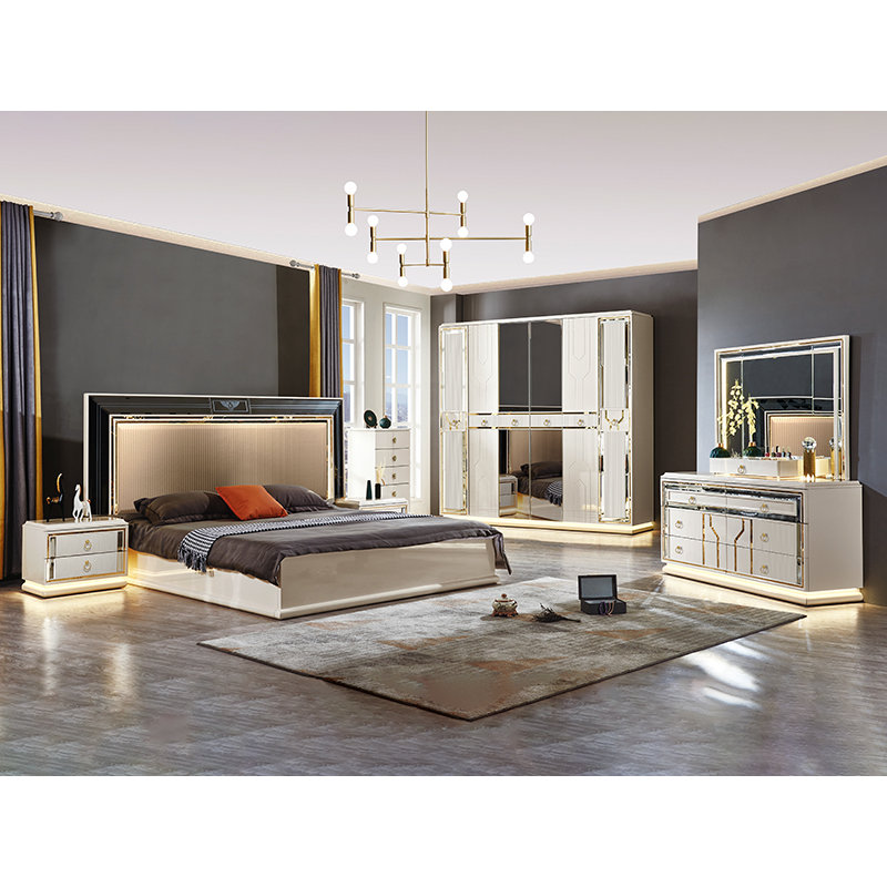Ensemble de meubles de chambre à coucher de style turc minimaliste