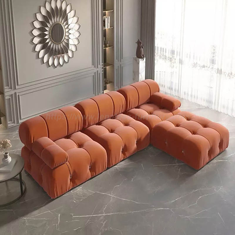 Canapé sectionnel modulaire moderne Chesterfield